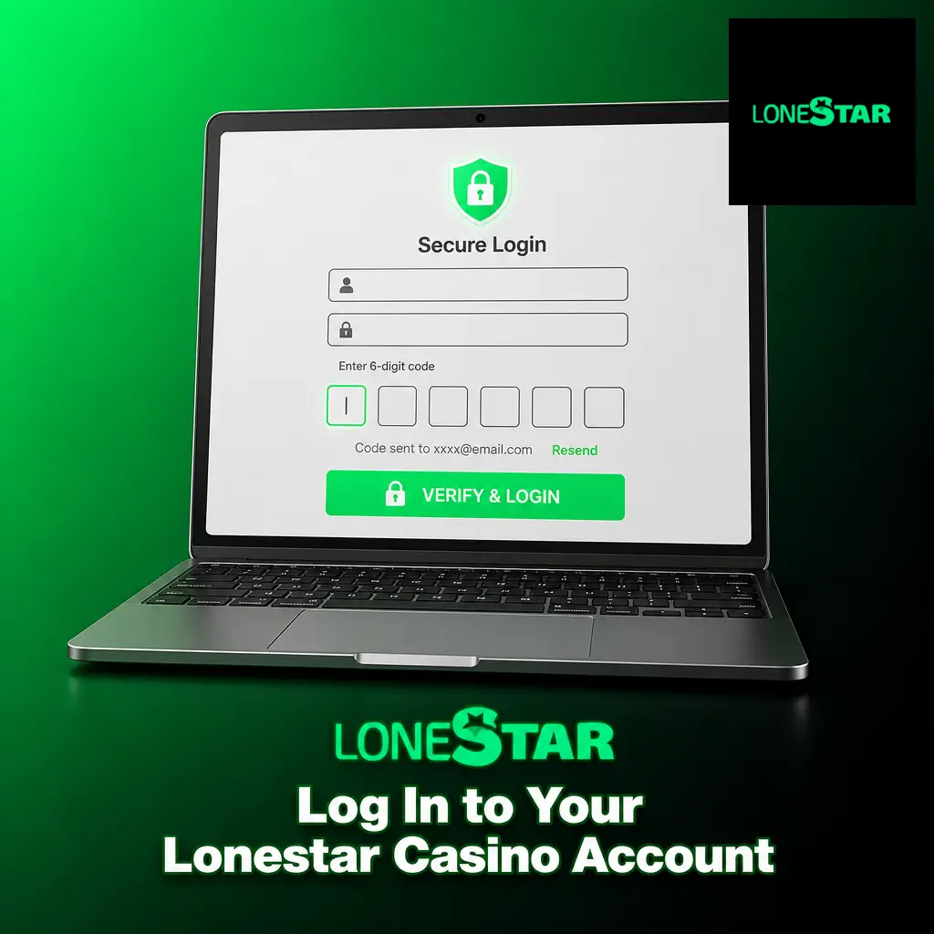 Lonestar Casino login screen on desktop and mobile