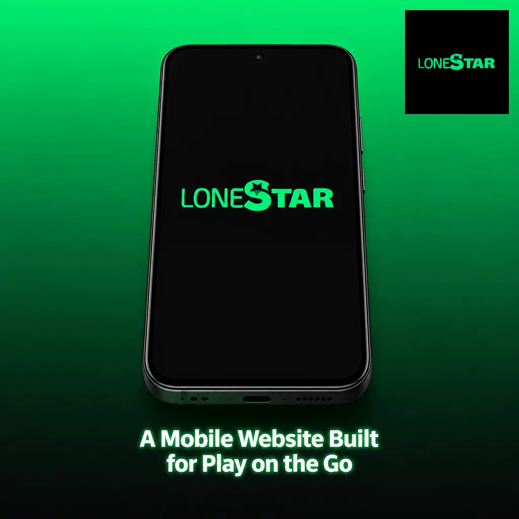 Mobile website of Lonestar Casino open in a browser