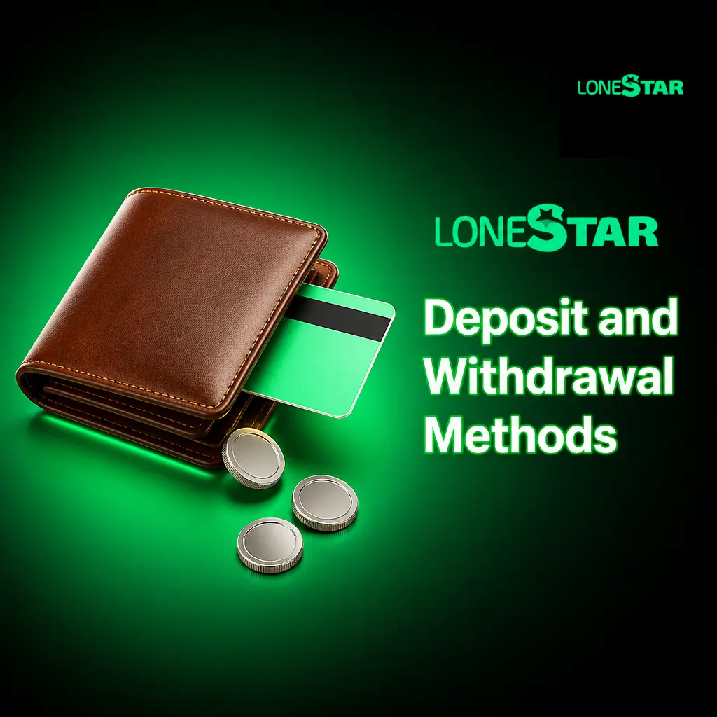 Deposit and withdrawal payment methods available at Lonestar Casino