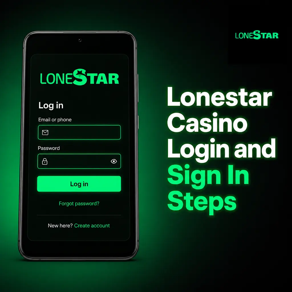 Lonestar Casino login screen on desktop and mobile